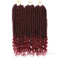 Senegalese Twist Crochet Hair Braids Wavy Ends Free Curly Crochet Twist Braiding Hair Extensions